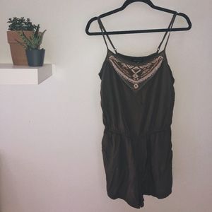 Bohemian Olive Romper
